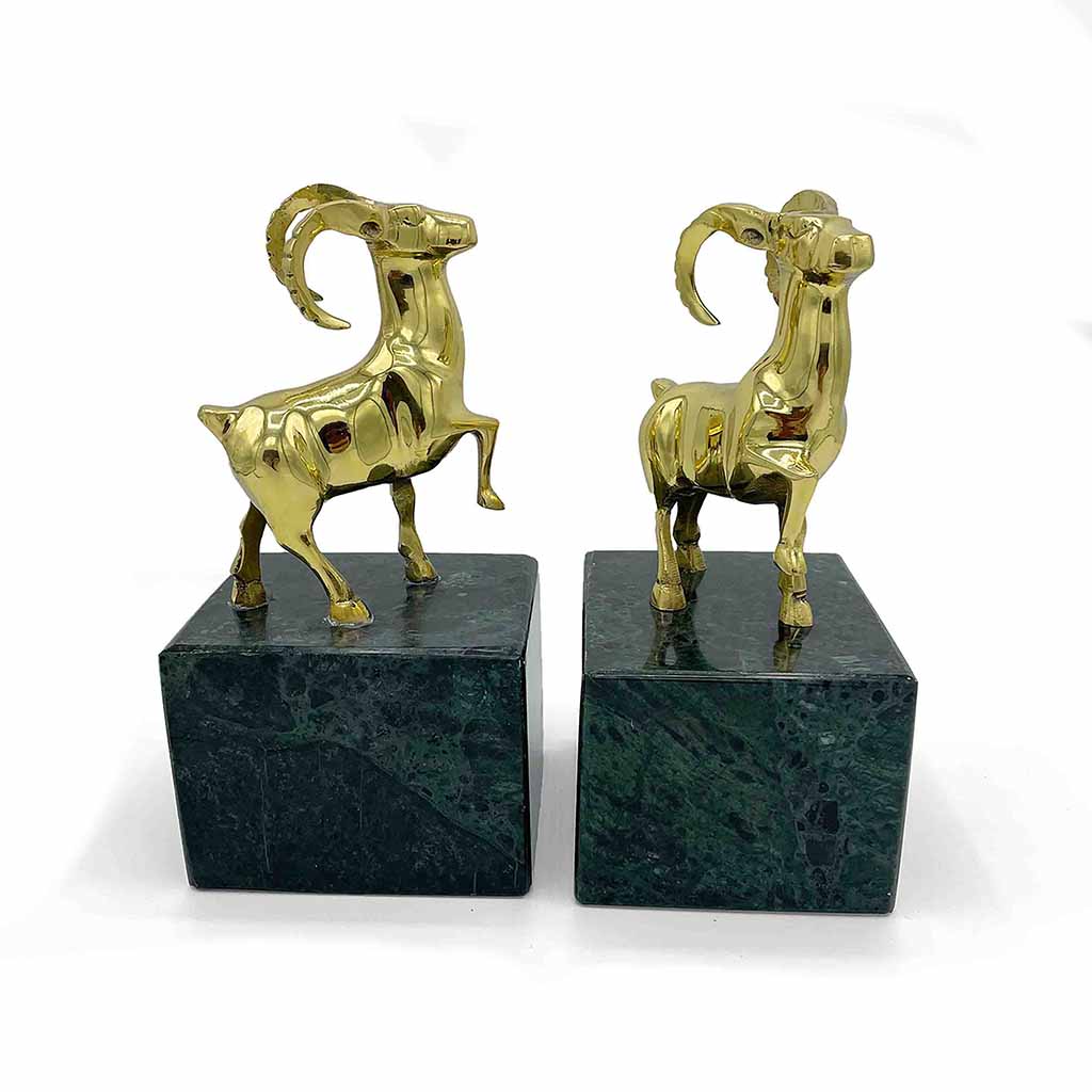 Capra Bookends in Pakistan , stylish bookends , Shelf Décor , Brass Bookend , Bookend in Pakistan