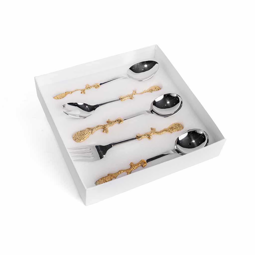 Coral Serving Spoon Set 5pcs , quality cutlery , table cutlery and crockery , flatware , cutlery sets