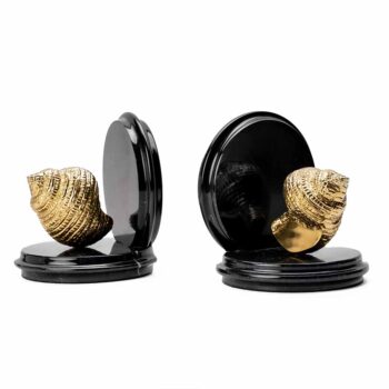 Concha Bookends , Seashell Bookends , Brass Bookend , Home Décor , Bookend Pakistan