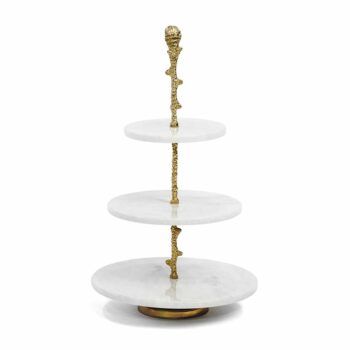 Coral 3 Tier Serving Platter, snack platter tray, serving platter organizer, serving platter set​, luxury serveware, serving platters