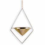 Vert Pyramid Hanging Planter , brass hanging planter, pyramid pots, amazing pyramid planter, hanging plant pots
