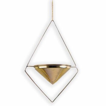 Vert Pyramid Hanging Planter , brass hanging planter, pyramid pots, amazing pyramid planter, hanging plant pots