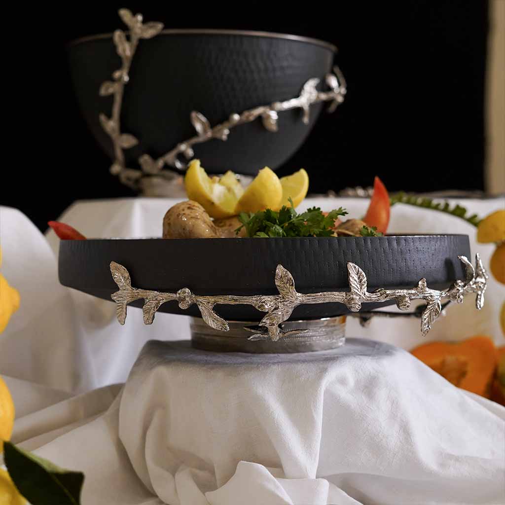 Flora Serving Flat Bowls , serving bowls in Pakistan , white serving bowls , large serving bowls , dessert serving bowl , best serving bowls, salad serving bowl